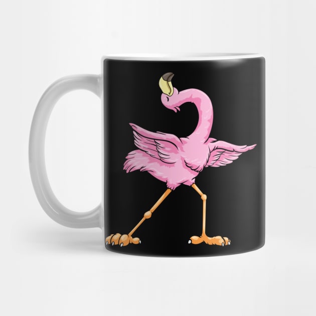 Funny flamingo is doing yoga by Markus Schnabel